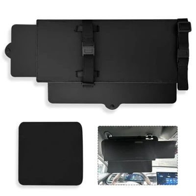 Abbildung von UBRAVE Auto Visier Sonnenschutz Verlängerung, Sonnenblende Verlängerung Auto,Antiblendung Sonnenblenden Verstellbare Fenster Sonnenblende,Für Blend Und Uv Strahlenschutz(Schwarz/1 Stück)