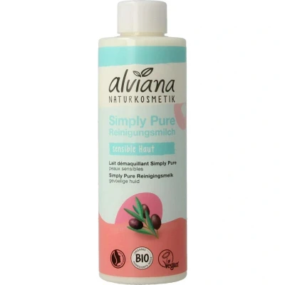 Abbildung von Alviana Reinigungsmilch Gesichtspflege Bio 200ml für sensible Haut