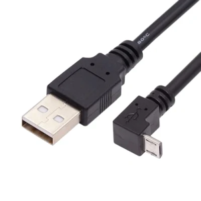 Abbildung von chenyang USB auf Micro Kabel, 2.0 Stecker 5 poliger 90 Grad nach unten abgewinkeltes Lade Datenübertragungs Verlängerungskabel 30cm