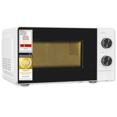 Abbildung von exquisit Mikrowelle, 20,00 l, 700 Watt, Timer, 6 Leistungsstufen, 245 mm Drehteller, moderne Optik