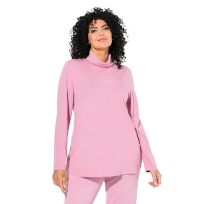 Abbildung von Ulla Popken Rundhalsshirt Shirt Rollkragen Slim Langarm