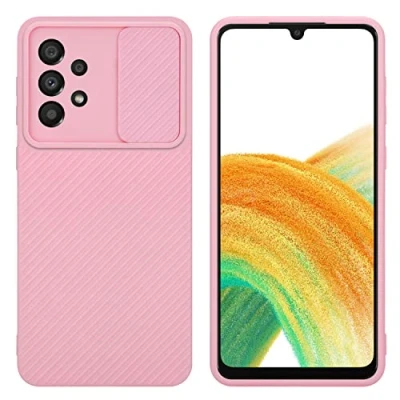Abbildung von Cadorabo Hülle kompatibel mit Samsung Galaxy A33 5G Schutzhülle TPU Silikon Case Liquid Design Kameraschutz Slim Kratzfest Weiche Gummi Rundumschutz für in Rosa