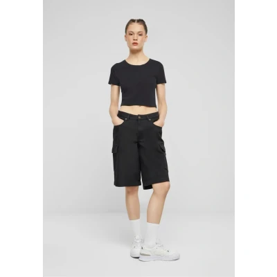Abbildung von Urban Classics Damen Cargo Shorts Ladies Cotton Bermuda, lässige High Waist Bermuda für Frauen, Cargotaschen, Größen 26 36
