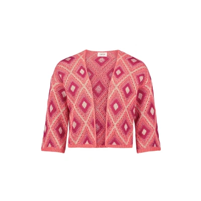 Abbildung von Cartoon Casual MIT 3/4 ARM Strickjacke, Damen, Größe: 36, Dark pink