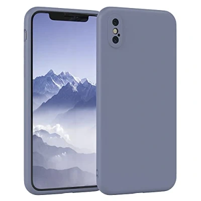 Abbildung von EAZY Case Silikonhülle für iPhone X/XS Hülle Silikon Blau weich stoßfeste Handyhülle Schutzhülle mit Kameraschutz Dünn Premium Schutz Cover TPU Phone Bumper in Eisblau
