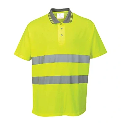 Abbildung von Portwest Baumwoll Komfort Poloshirt , Größe: L, Farbe: Gelb, S171YERL