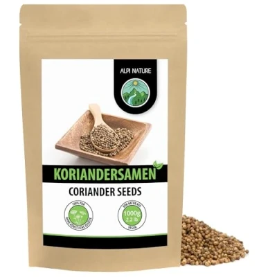 Abbildung von Koriandersamen (1kg), Koriander ganz, 100% naturrein, Koriandersaat natürlich ohne Zusätze, vegan