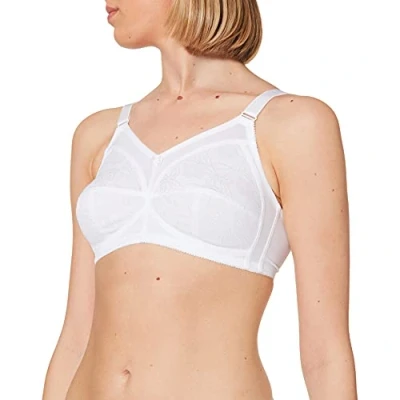 Abbildung von Sassa Damen Schalen BH, Soft BH Jacquard Einfarbig, Gr. 90C (Herstellergröße:90C), Weiß (Weiß 00100)