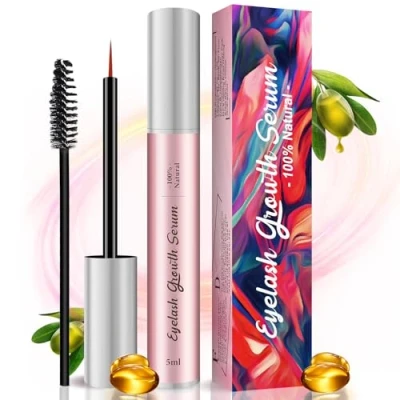 Abbildung von Wimpernwachstumsserum, Professionelles ohne Hormone Lash SerumWimpernwachstumsserum Wimpern und Augenbrauen Enhancer Serum, natürliches Wimpernwachstums Booster Wimpernserum für reizfreies Wachstum