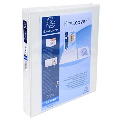 Abbildung von Exacompta Präsentationsringbuch Kreacover A4 25mm 4 Ringe weiß