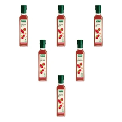 Abbildung von Bio Himbeer Balsam Essig 5% Säure Byodo, 2 x 0,25l, Vegan, Aus ökologischem Apfelessig &amp; Himbeersaftkonzenstrat, Natürlich Fermentierter Essig, Ideal für Salate und Marinaden