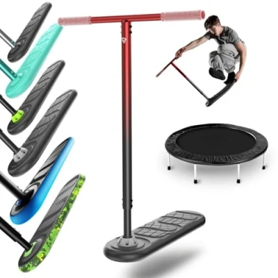Abbildung von The Indo Trick Scooter Stunt für Jugendliche, Kinder und Erwachsene Trampolin Scoot zum Üben von Pro Tricks Indoor Outdoor Profis Anfänger