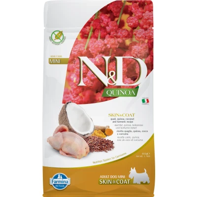 Abbildung von N&amp;D Quinoa Hundefutter Skin &amp; Coat small breed Wachtel 800 g