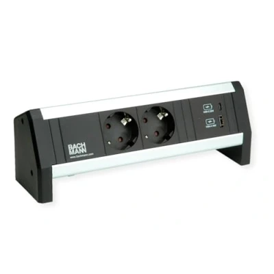 Abbildung von BACHMANN Desk 2xSchutzkontakt 1xUSB A&amp;C, USB Charger 22W Charger, GST18