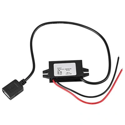 Abbildung von Haofy DC Buck Adapter 12 V / 24 zu USB 5 3A Konverter, auf Konverter 12V bis 5V Spannungswandler mit für Auto Vehicle Motorrad Motor Ladegerät Audio Radio