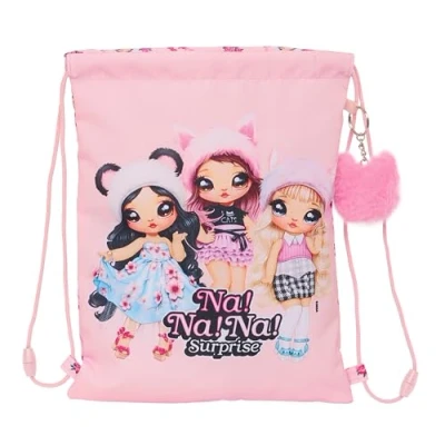 Abbildung von Safta NANANA FABULOUS Rucksack für Kinder, flach, ideal Kinder verschiedener Altersgruppen, bequem und vielseitig, Qualität Widerstandsfähigkeit, 26 x 34 cm, Rosa, Estándar, Casual