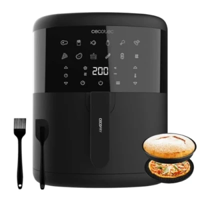 Abbildung von Cecotec Heißluftfritteuse ohne Öl, 6 L mit Zubehör Cecofry Bombastik 6000 Full, 1700 W, PerfectCook Technologie, Einstellbare Temperatur und Zeit, Touch Steuerung, 12 Modi