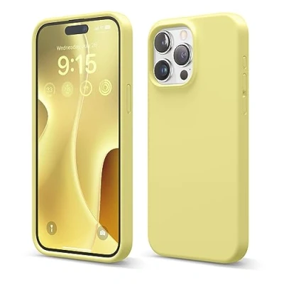 Abbildung von elago Liquid Silikon Hülle kompatibel mit iPhone 15 Pro Max Premium Handyhülle Rundumschutz [4 Schichten Anti Shock Struktur], Weiches Mikrofaserfutter