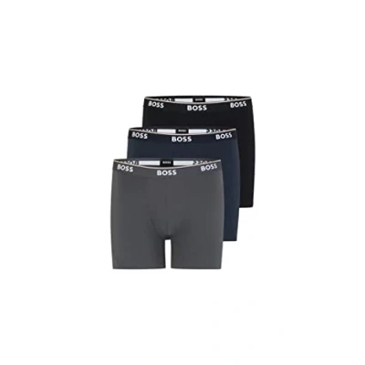 Abbildung von BOSS Power 3 PACK Boxershorts, Herren, Größe: 4XL, Open blue