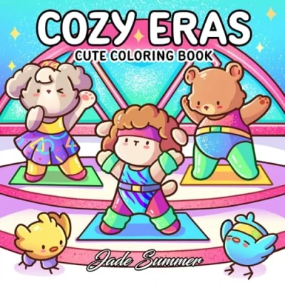 Abbildung von Cozy Eras: Cute Coloring Book for Adults and Teens with Adorable Characters Nostalgic Scenes Relaxation (Comfy Books)