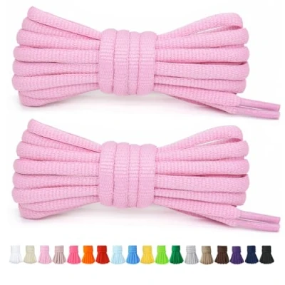 Abbildung von Stepace 2 Paar Runde Schnürsenkel für Turnschuhe 60cm 200cm Länge 18 farbige Rosa 140cm