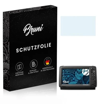 Abbildung von Bruni Schutzfolie kompatibel mit Lowrance Hook Reveal 9 Folie, glasklare Displayschutzfolie (2X)