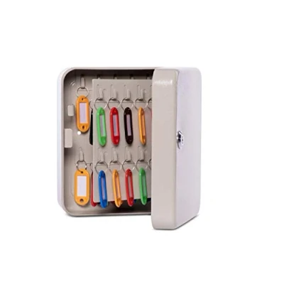 Abbildung von Maul Schlüsselkasten 20x16,5x8 cm Schlüsselschrank für 40 Schlüssel Abschließbarer Schrank aus legiertem Stahl Inkl. Schlüsselanhänger Ideal Werkstatt, Büro und Flur Grau