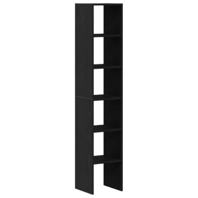 Abbildung von vidaXL Bücherregale 2 STK. Stapelbar Schwarz Eichen Optik 30x30x80 cm