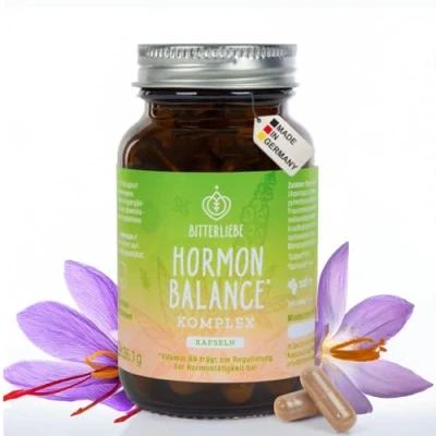 Abbildung von Bitterliebe Hormon Balance Komplex Myo Inositol &amp; Mönchspfeffer hochdosiert mit Agnus Castus, Yamswurzel für Wechseljahre, PMS Menopause Unterstützung dein Zyklus (60 Kapseln 1 Dose)
