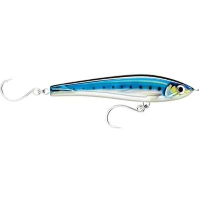 Abbildung von Rapala Angelköder X Rap Magnum Stick Angelmaterial mit Kunststoff Konstruktion Fischköder aus sinkendem Meer Schwimmtiefe variabel Größe 17 cm / 88 g HD Blue Sardine