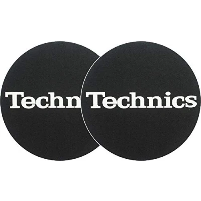 Abbildung von slipmat Factory Technics Schrift Weiß Slipmat, 2 Stück