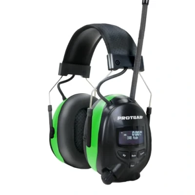 Abbildung von PROTEAR Gehörschutz mit Bluetooth 5.3 DAB+/FM Radio Ohrenschützer, wiederaufladbarer Lithium Batterie der großen Kapazität, für Werkstatt, Garten, Mähen, Sägen, Bau, Traktor Fahren, SNR 30dB