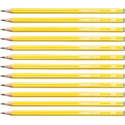 Abbildung von Bleistift STABILO pencil 160 in gelb 12er Pack Härtegrad HB