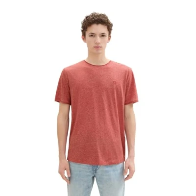 Abbildung von TOM Tailor Denim Tshirt basic, Herren, Größe: XXL, Rot