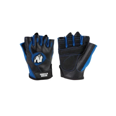 Abbildung von Gorilla Wear Mitchell Training Kurzfingerhandschuh, Herren, Größe: Large, Blue