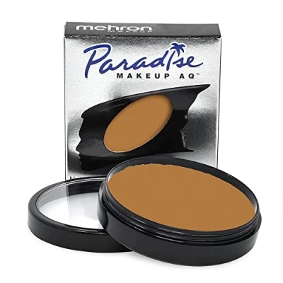 Abbildung von Mehron Paradise Make up AQ Pro Size Perfekt für Bühnen und Bildschirmvorführungen, Spezialeffekte, Cosplay Halloween Wasseraktiviertes Gesichts Körperfarben 40 g Light Brown