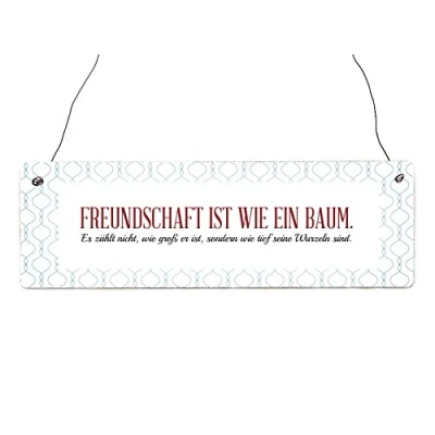 Abbildung von Interluxe Holzschild Freundschaft IST WIE EIN Baum Geschenk Spruch Shabby