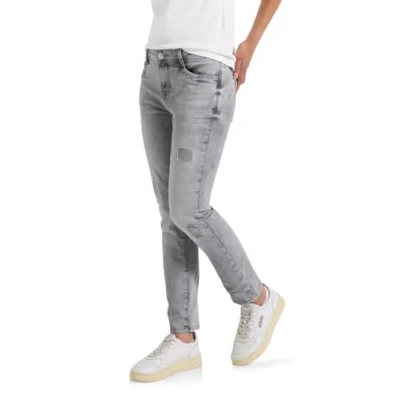 Abbildung von Street One IM Destroyedlook Jeans Slim Fit, Damen, Größe: 34x28, Grau