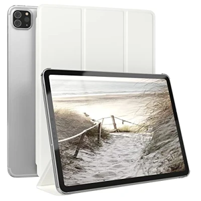 Abbildung von EAZY Case Schutzhülle mit Stifthalter für iPad Pro 11&quot; (2018/2020/2021/2022) Hülle Smart Cover Tablet Smartcase zum Aufstellen Klapphülle Standfunktion Sleep Wake Up Funktion Tasche Weiß