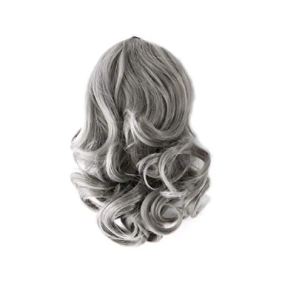 Abbildung von WIG ME UP JL 3023 701 Haarteil Zopf gewellt halblang (35 cm) 1 Steckkamm + Gummizug Grau Silbergrau