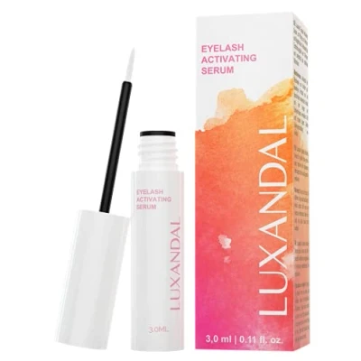 Abbildung von LUXANDAL Wimpernserum für schnelles Wachstum von Wimpern Profi Serum und Augenbrauen mehr Dichte eine sinnlichere, dunklere Farbe der Eyelashes &amp; Brauen mit Biotin 3 ml