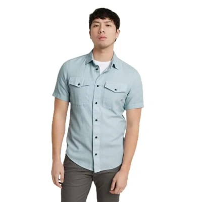 Abbildung von G Star RAW Herren Marine Slim Hemd, Blau (Faze Blue gd D19751 D454 C589), XS