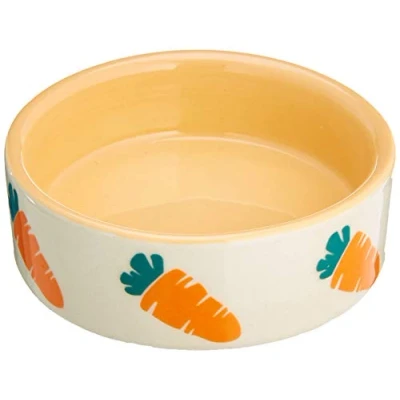 Abbildung von Nobby Nager Keramikschale Carrot, beige orange, Ø7,5 x 2,5 cm, 55 ml,1 Stück