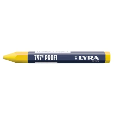Abbildung von L4870007, LYRA 797® PROFI Förster und Signierkreide (Ölbasiert) für wetterfeste Markierungen, Box mit 12 gelben Kreiden