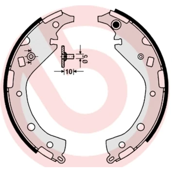 Abbildung von BREMBO S 83 549 Bremsbacken 229 42 TOYOTA: RAV4 II SUV, Camry V Limousine