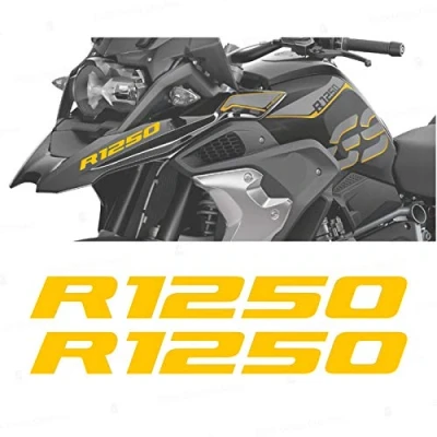 Abbildung von 2pcs Aufkleber R1250 kompatibel für Motorrad BMW GS R 1250 HP Adventure (Gelb)