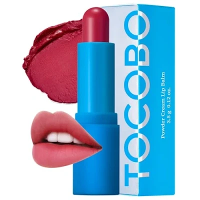 Abbildung von TOCOBO Pudercreme Lippenbalsam 031 Rose Burn 0,67 oz / 19 g Weicher, matter, samtiger, veganer mit cremiger Pudertextur