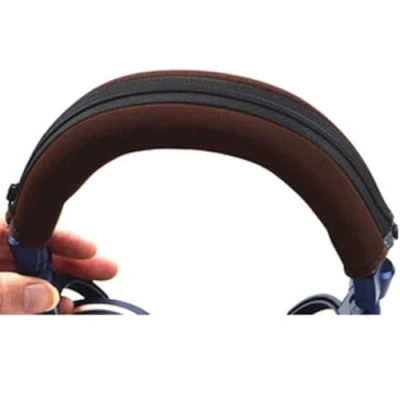 Abbildung von YunYiYi 1 x Ersatz Kopfband mit Reißverschluss Polster, Stoßstangen Teile, kompatibel Audio Technica ATH MSR7 M50X M20 M30 M40 M40X SX1 Kopfhörer (braun).