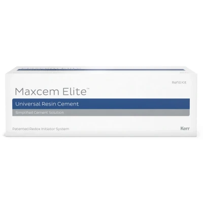 Abbildung von Maxcem Elite Refill transparent 2 x 5 g Spritze, 18 Automisch Spritzenaufsätze, 8 intraoral Spitzen, 1 Anleitung