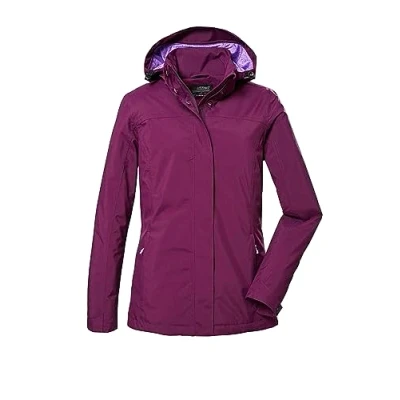 Abbildung von killtec Damen Funktionsjacke/Outdoorjacke mit abzippbarer Kapuze KOS 42 WMN JCKT, dunkelaubergine, 34, 41282 000